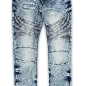 NWT Mens /Unisex Reason brand Med Blue washed skinny jeans. New in sealed bag.